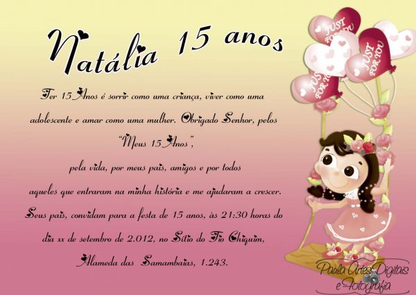 Convite 10x15 com envelope